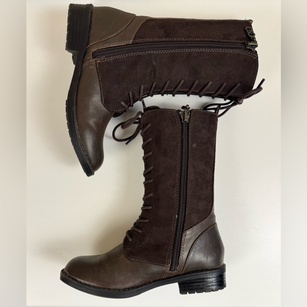 Cole Haan Autumn Chelsea Lace Boots in Dark Brown - Picture 2 of 9